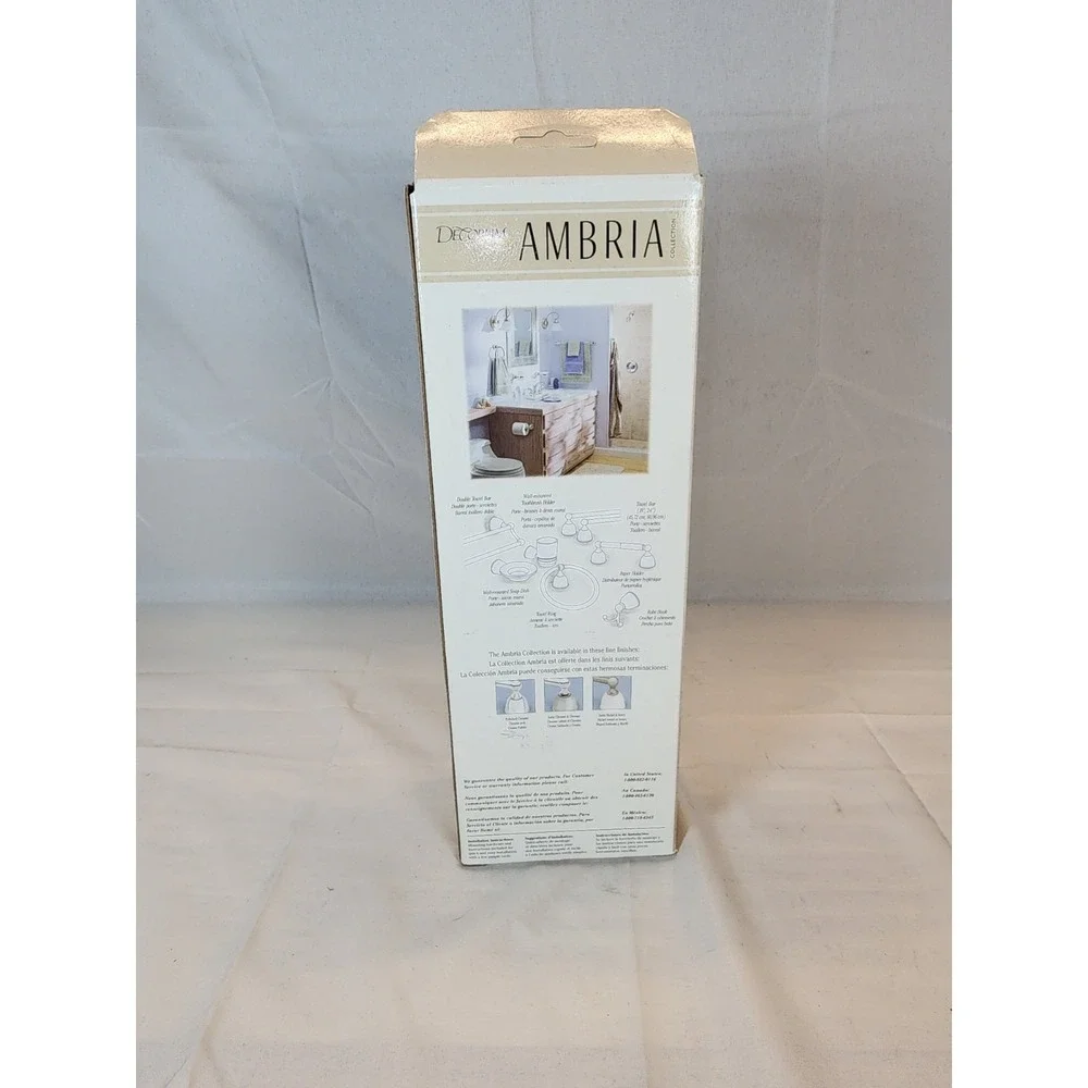 Decorum Ambria Collection Satin And Nickle Ivory Toilet Paper Holder New In Box